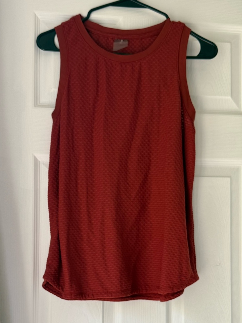 CALIA by Carrie Underwood Sleeveless Textured Tank - Rust/Burnt Orange